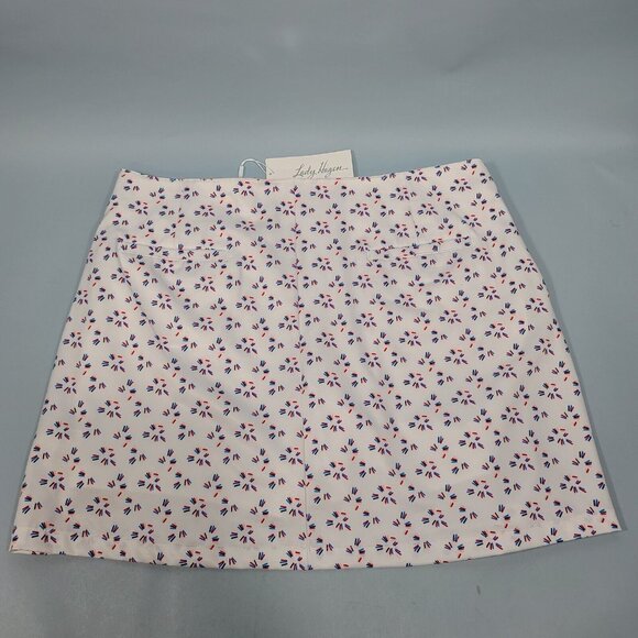 Lady Hagen Americana 17" Wrap Skort Sparklers White Women's Size 14 NWT WGH17439 - Picture 2 of 12